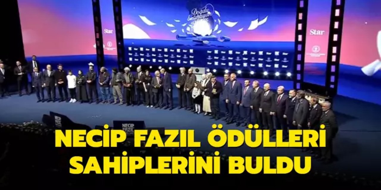 "2023 Necip Fazıl Ödülleri" sahiplerini buldu