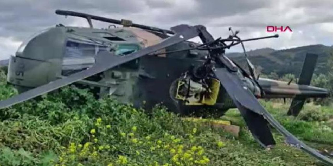 İzmir'de askeri helikopter zorunlu iniş yaptı