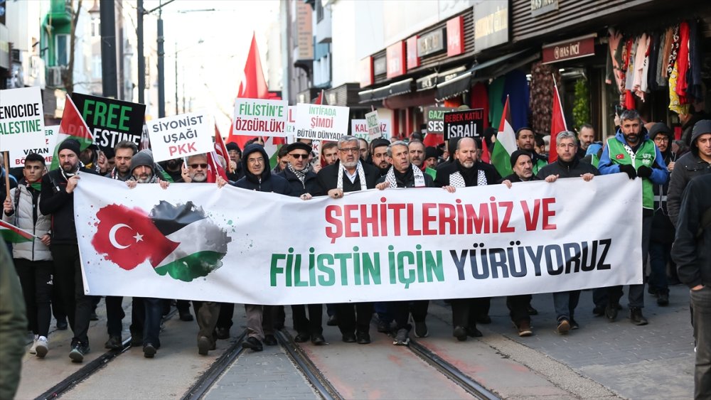 Vatandaşlar ayağa kalktı! Teröre tepki, Gazze'ye destek yürüyüşleri yapıldı