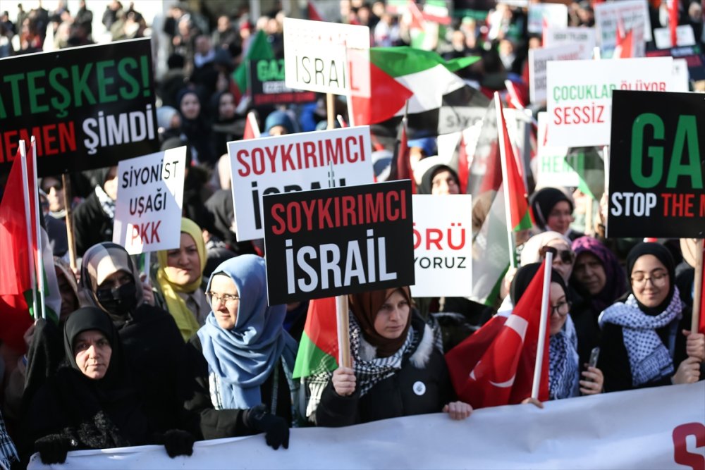 Vatandaşlar ayağa kalktı! Teröre tepki, Gazze'ye destek yürüyüşleri yapıldı